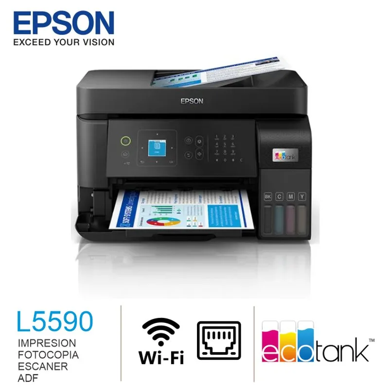 IMPRESORA MULTIFUNCIONAL TINTA EPSON L5590, USB-WIFI-LAN-ADF