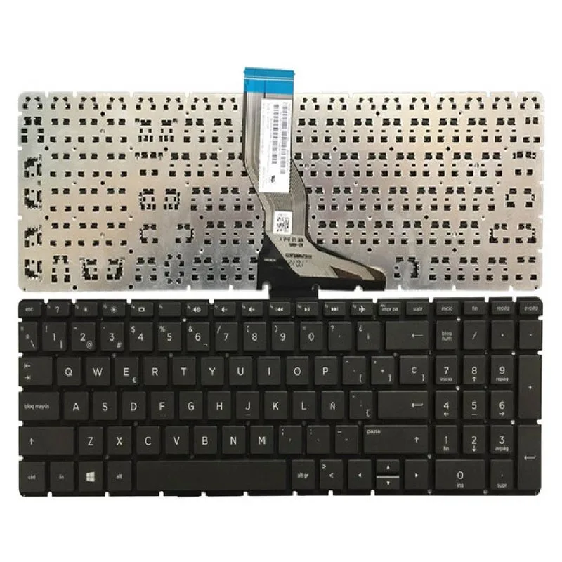 TECLADO HP H_15BS ENTER HORIZONTAL BORDES RECTOS, NEGRO