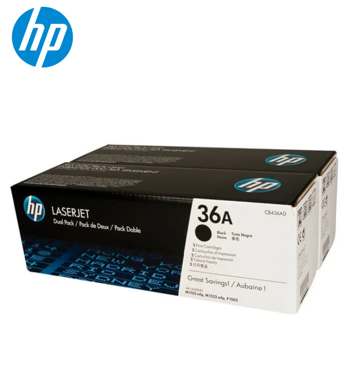 TONER HP CB436AD (36AD), 2 CB436A, NEGRO
