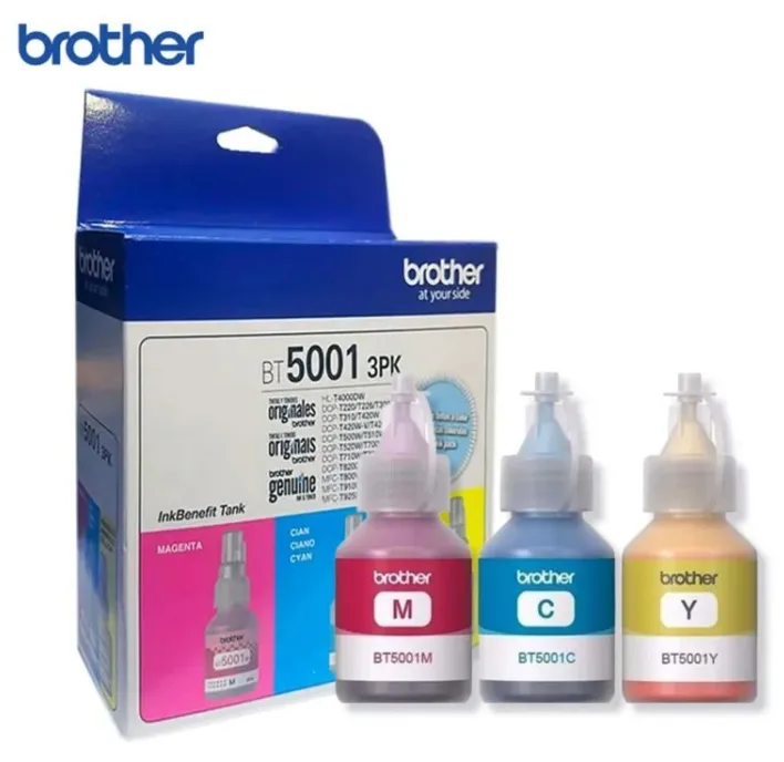 TINTA BROTHER TRI-PACK 3PK BT-5001 CYAN-MAGENTA-AMARILLO