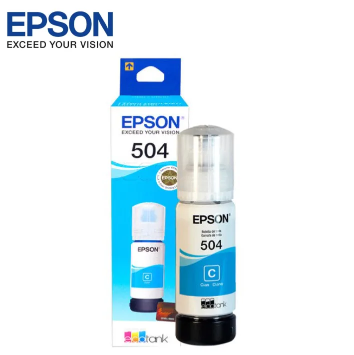 TINTA EPSON 504 T504220, 70ML, CIAN