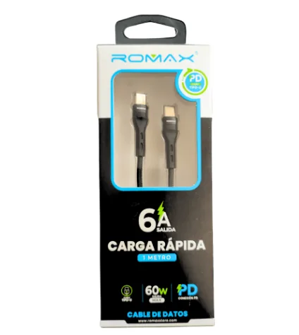 CABLE USB TIPO C 60W 1.2M