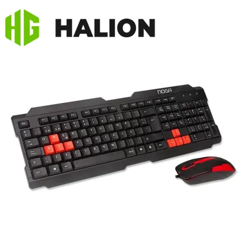 KIT HALION HA-K433C TECLAO MULTIMEDIA Y MOUSE USB