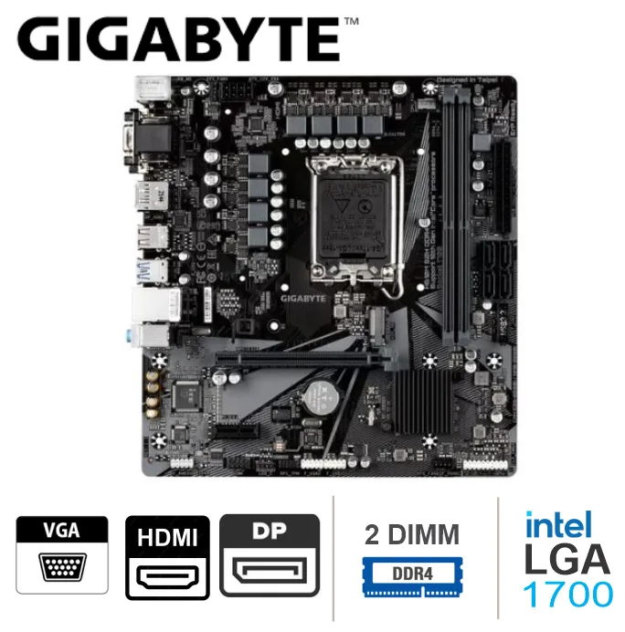 PLACA GIGABYTE H610M-K, DDR4, LGA-1700