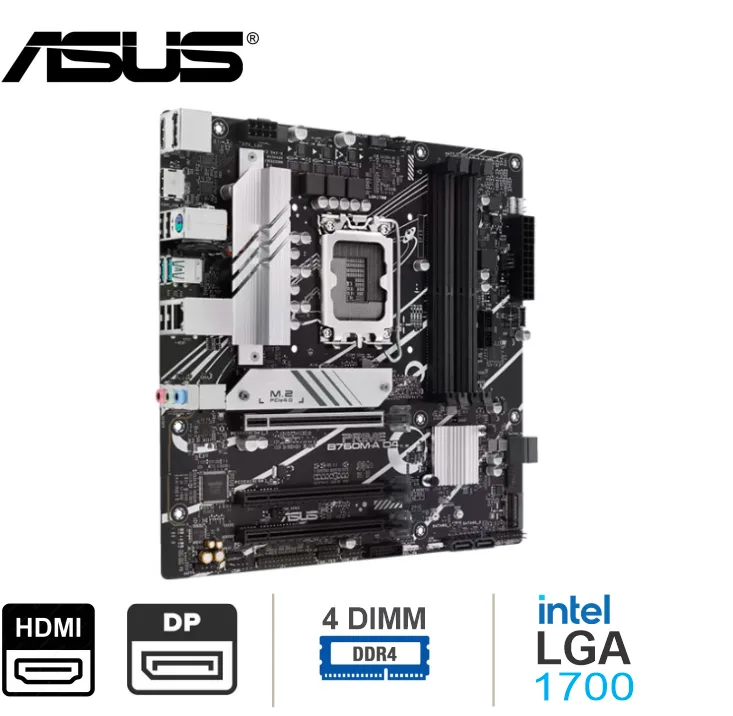 PLACA ASUS B760M-A D4 DDR4, 4 DIMM