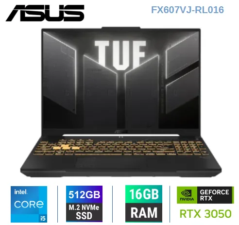 LAPTOP ASUS TUF CORE 5 210H, 16GB, 512GB,16", RTX 3050 6GB-(FX607VJ-RL209)