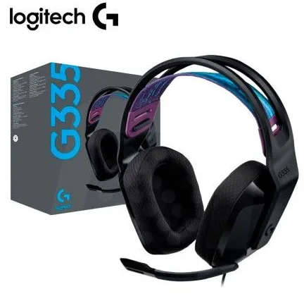 AURICULAR LOGITECH G335, GAMER, MICROFONO, CABLE JACK 3.5MM