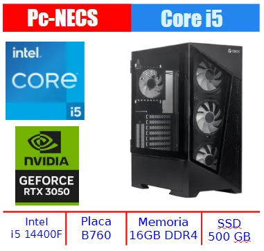 COMPUTADORA INTEL CORE I5, 16GB RAM, SSD 500 GB, RTX 3050 6GB
