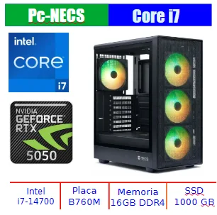 COMPUTADORA INTEL CORE I7, 16GB DDR4, 1TB SSD, RTX 5050 8GB